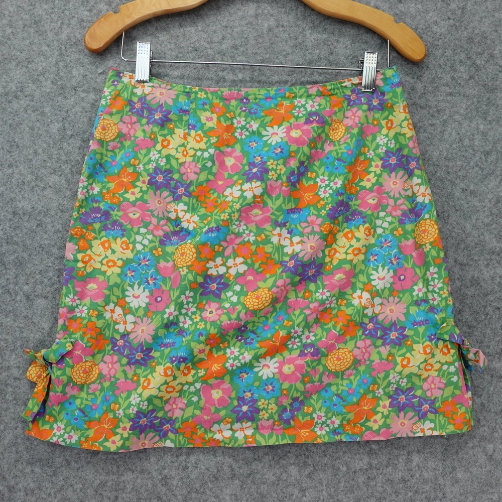 Y2K Cottagecore Skirt LILLY PULITZER 6 SMALL Coastal Grandma Floral Resort Prep